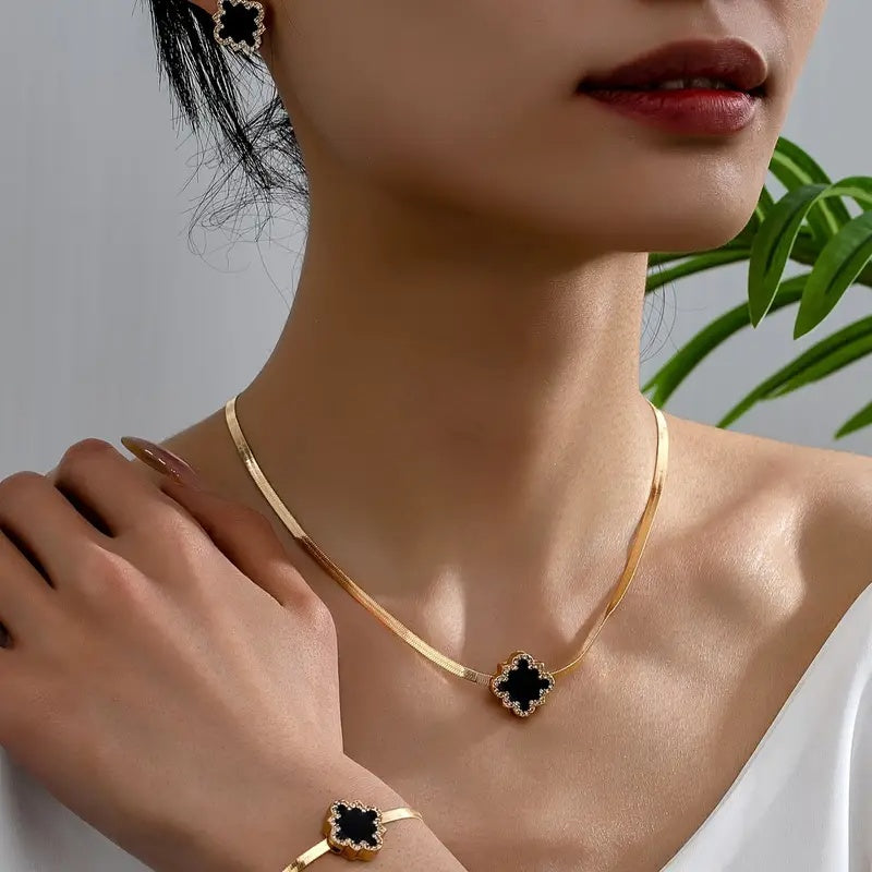 One-Drop Blumenanhänger Halskette – Eleganz mit einem Hauch von Natur
